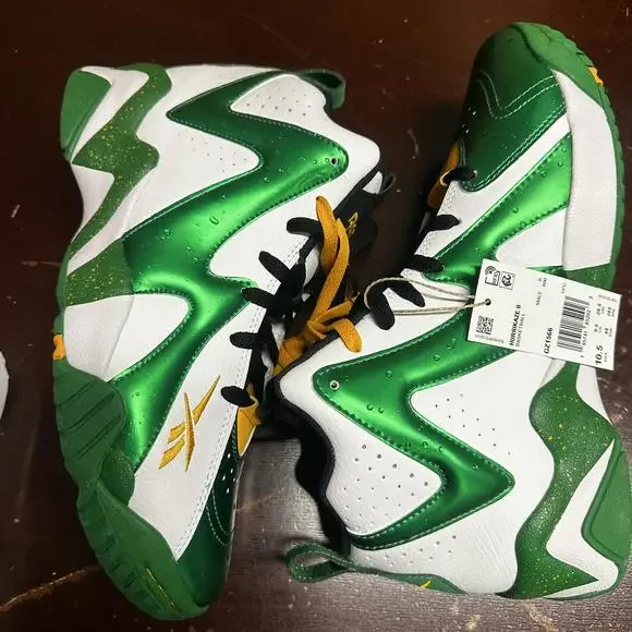 Reebok Hurrikaze II Men’s Shawn Kemp Shoes “Make it Rain” Green GZ1566 various